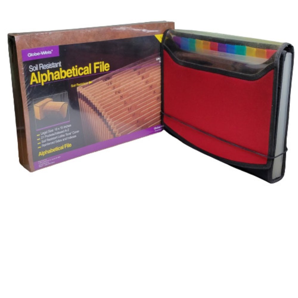 Set of 2 Accordion Folders Alphabetical & 12 Pocket Brand New